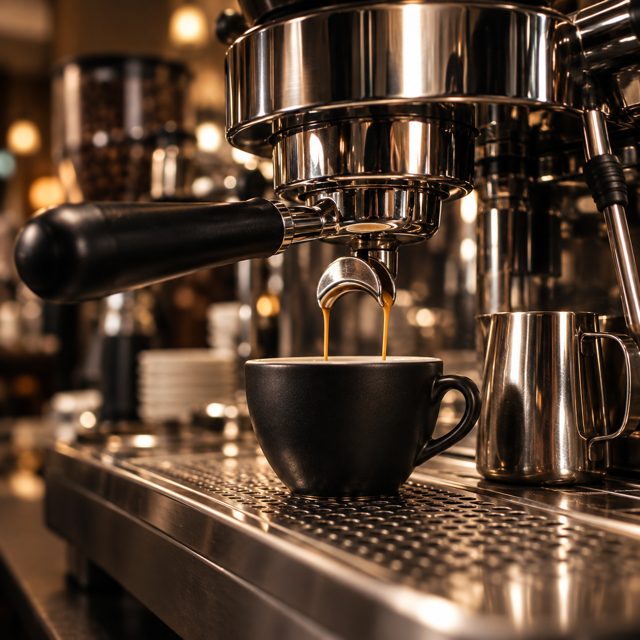 Commercial espresso machine and grinder