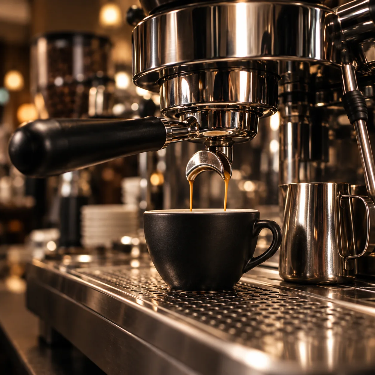Commercial espresso machine and grinder