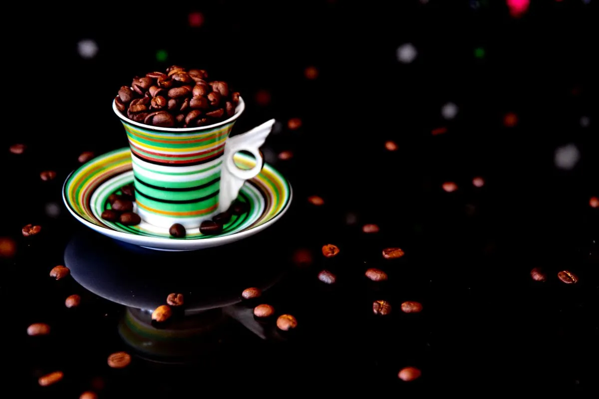 coffee beans cup